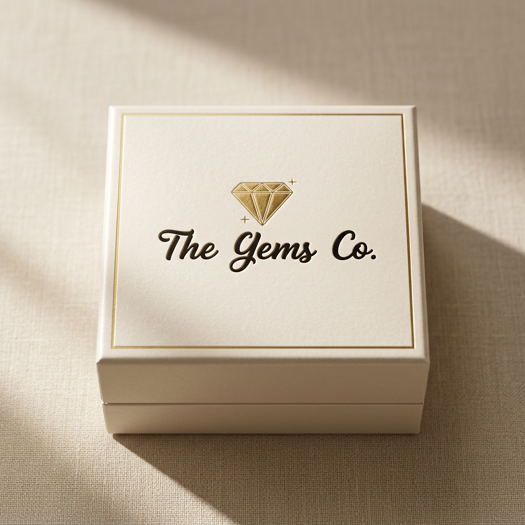 Cream and gold Signature Vault box, closed