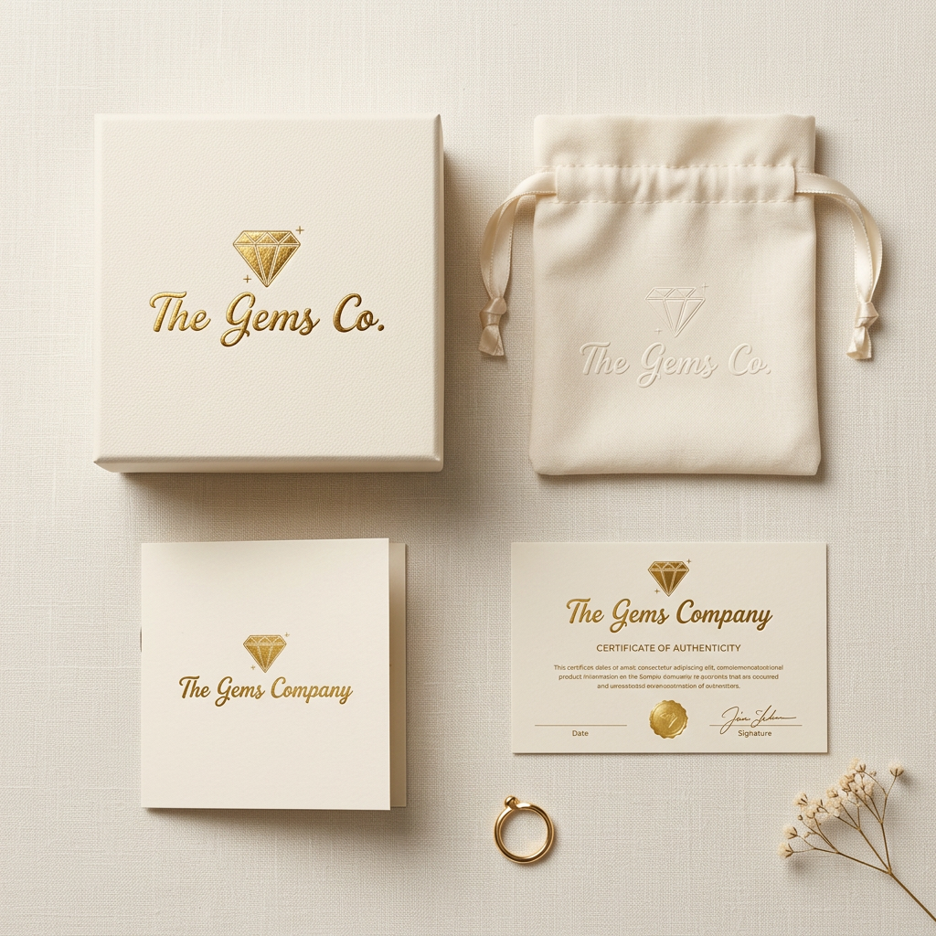 Flat lay of The Signature Vault packaging suite